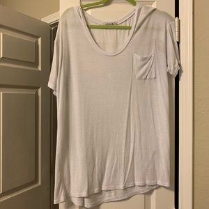 White pocket tee